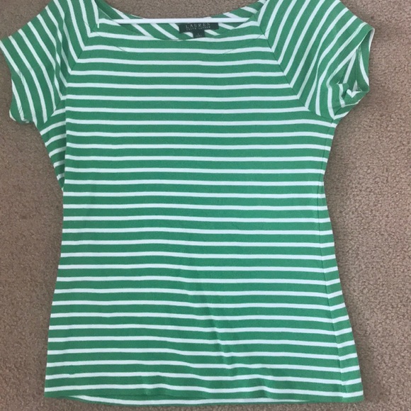 Green and White striped shirt - Picture 1 of 2
